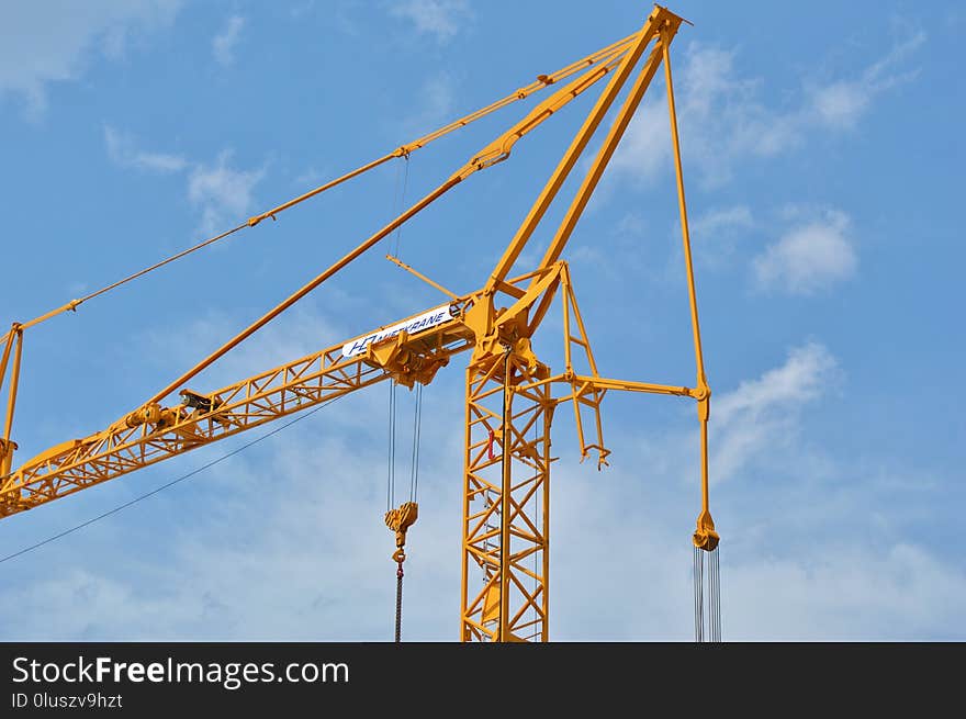 Sky, Yellow, Crane, Structure