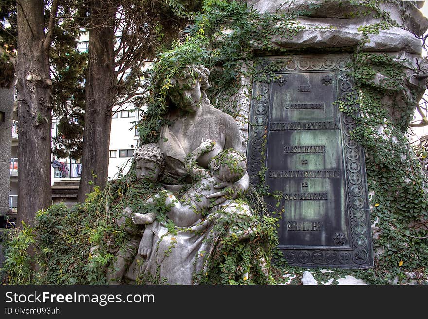 Tree, Statue, Sculpture, Monument