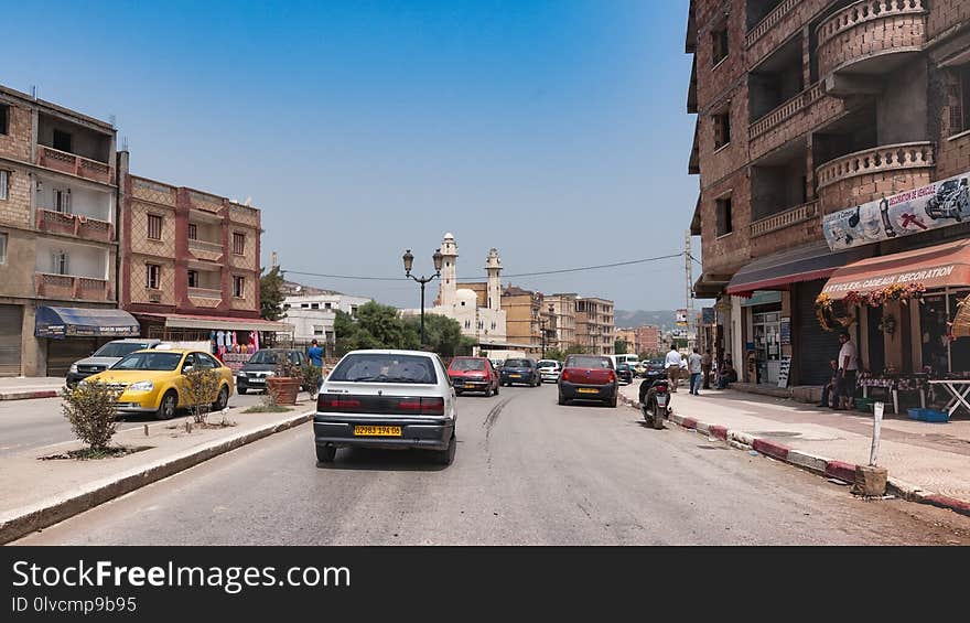 Car, Town, Road, Neighbourhood