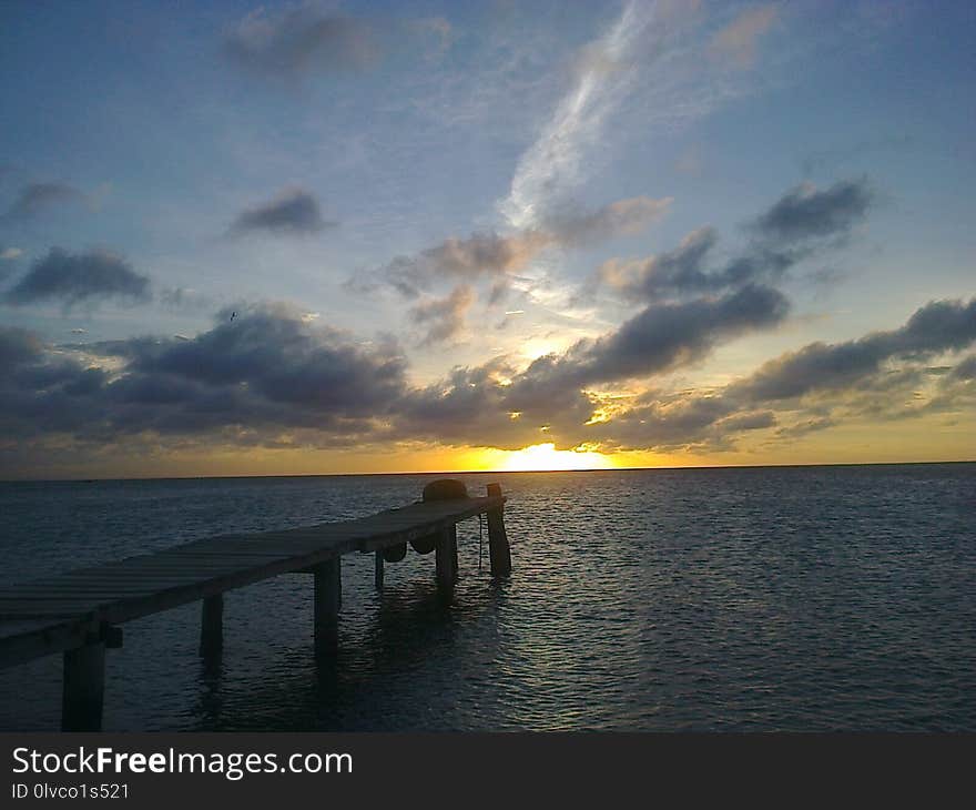 Horizon, Sky, Sea, Sunset