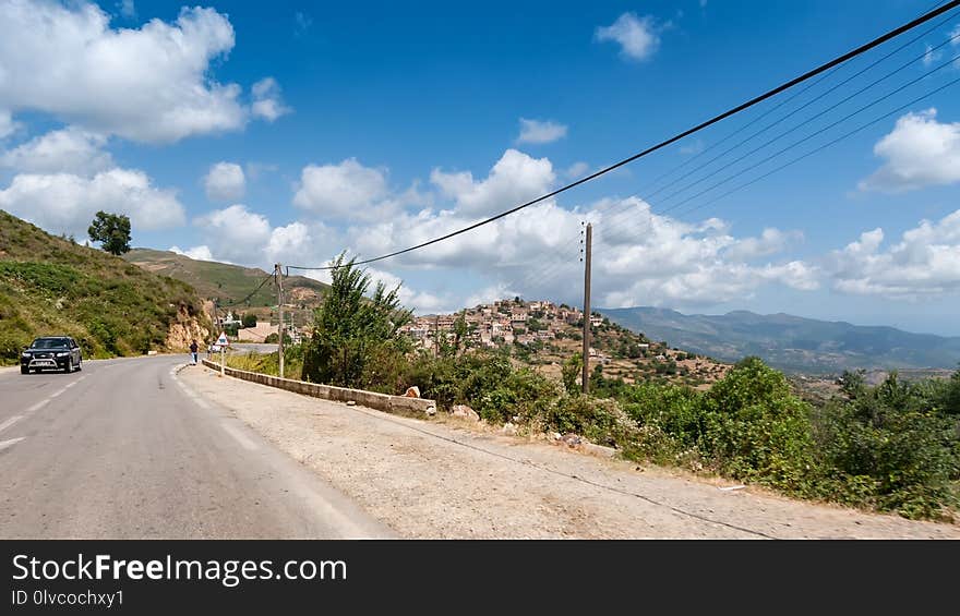 Road, Sky, Cloud, Mountainous Landforms