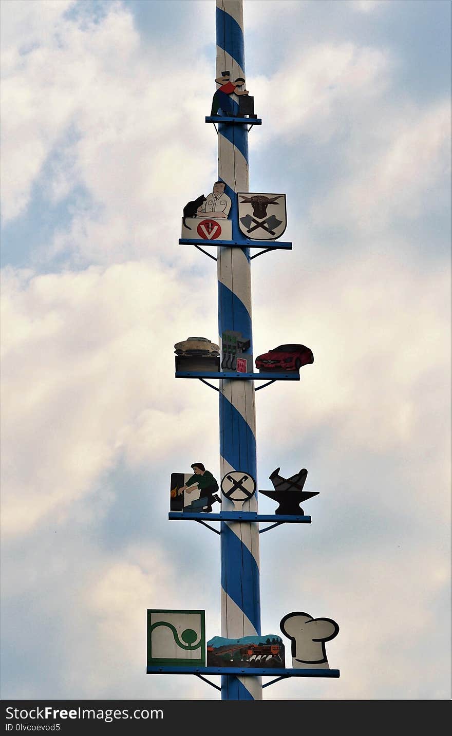 Cross, Sky, Cloud, Pole