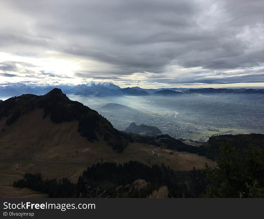 Highland, Sky, Ridge, Cloud