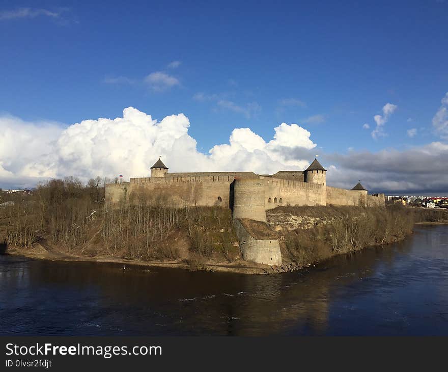 Waterway, Sky, Fortification, Cloud