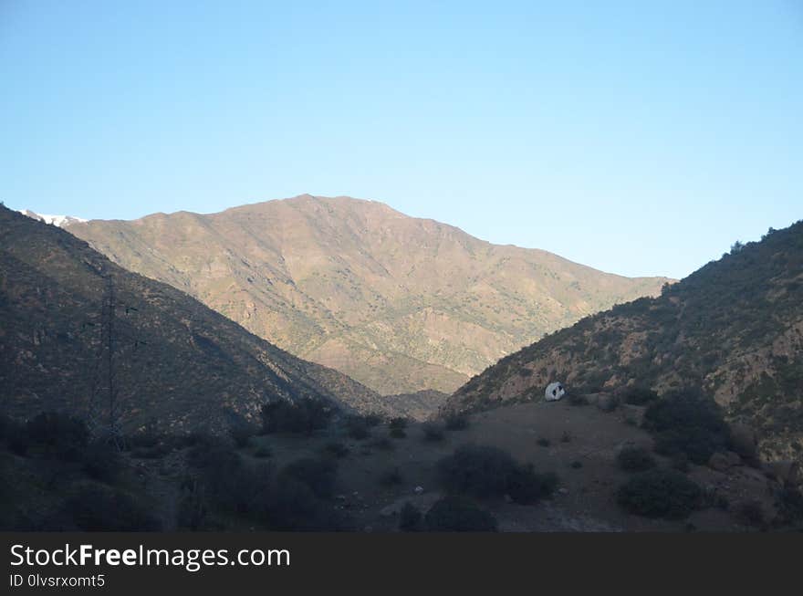 Mountainous Landforms, Sky, Mountain, Ridge