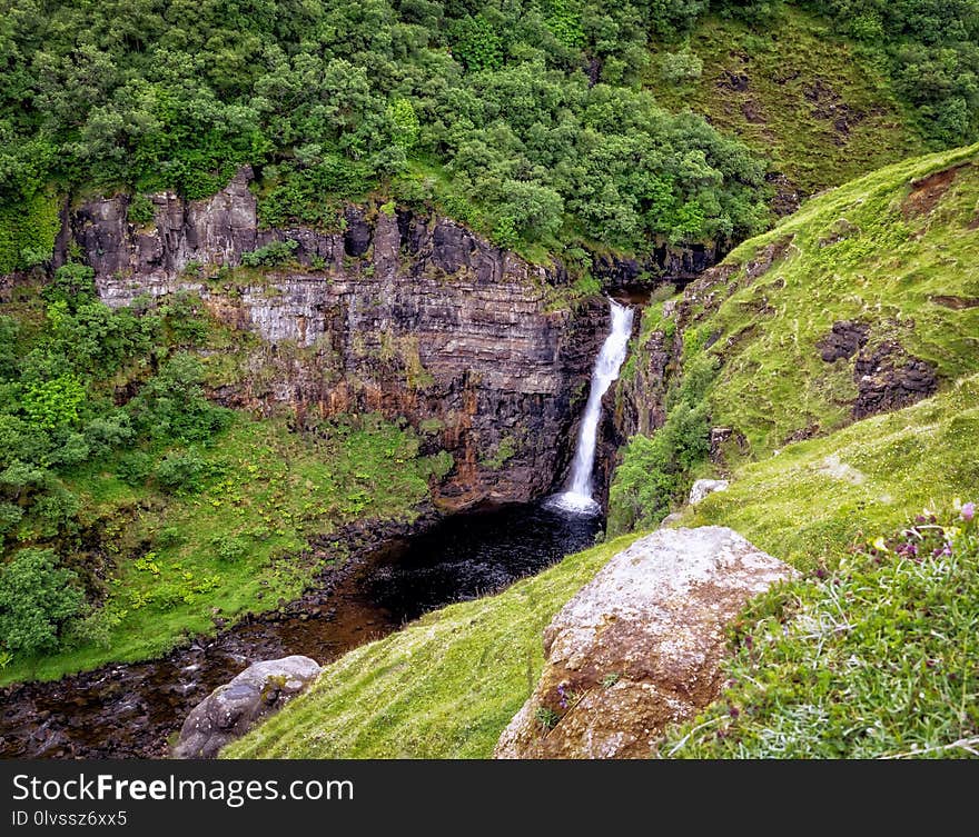 Waterfall, Nature, Nature Reserve, Vegetation