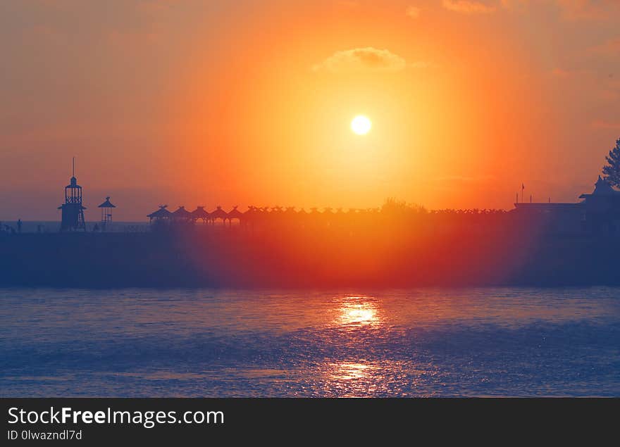 Photo background landscape sunset at the sea. Photo background landscape sunset at the sea