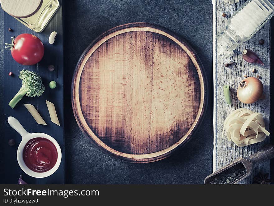 Spice and herb on table