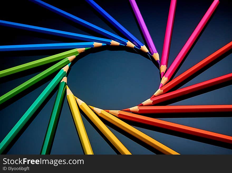 Bright colored pencils laid out on the table. ready for operation. Can be used as a background image. Bright colored pencils laid out on the table. ready for operation. Can be used as a background image.