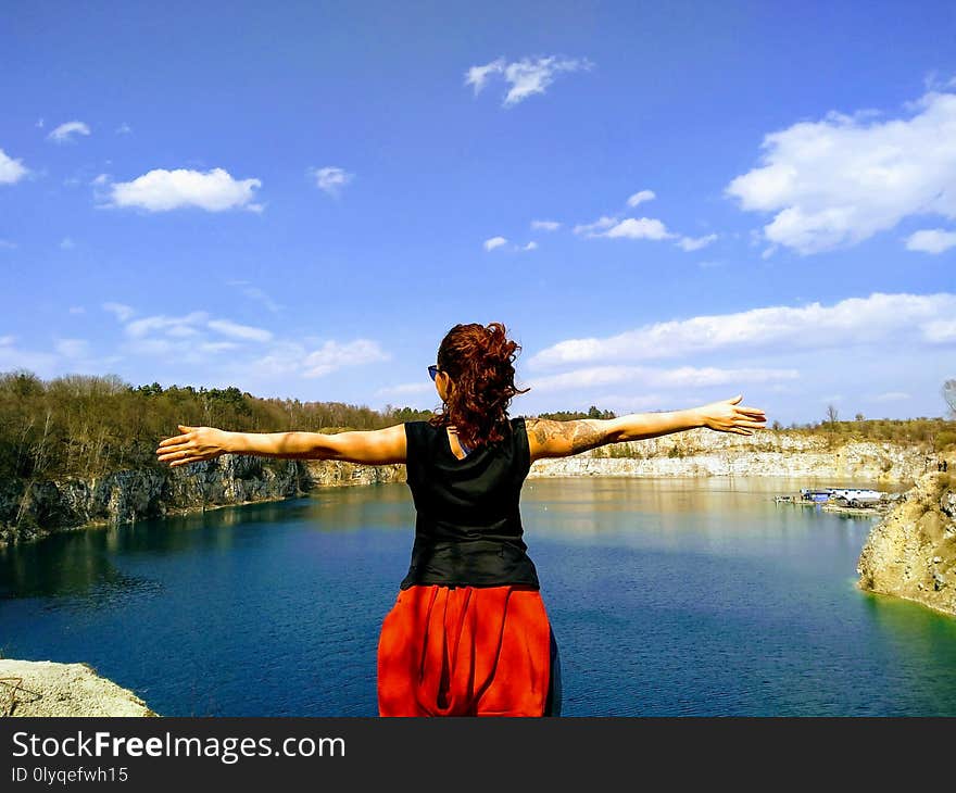 Free to the wind on a spring day in the beautiful lagoon in ZakrzÃ³wek in Poland, site of an old quarry. Free to the wind on a spring day in the beautiful lagoon in ZakrzÃ³wek in Poland, site of an old quarry.