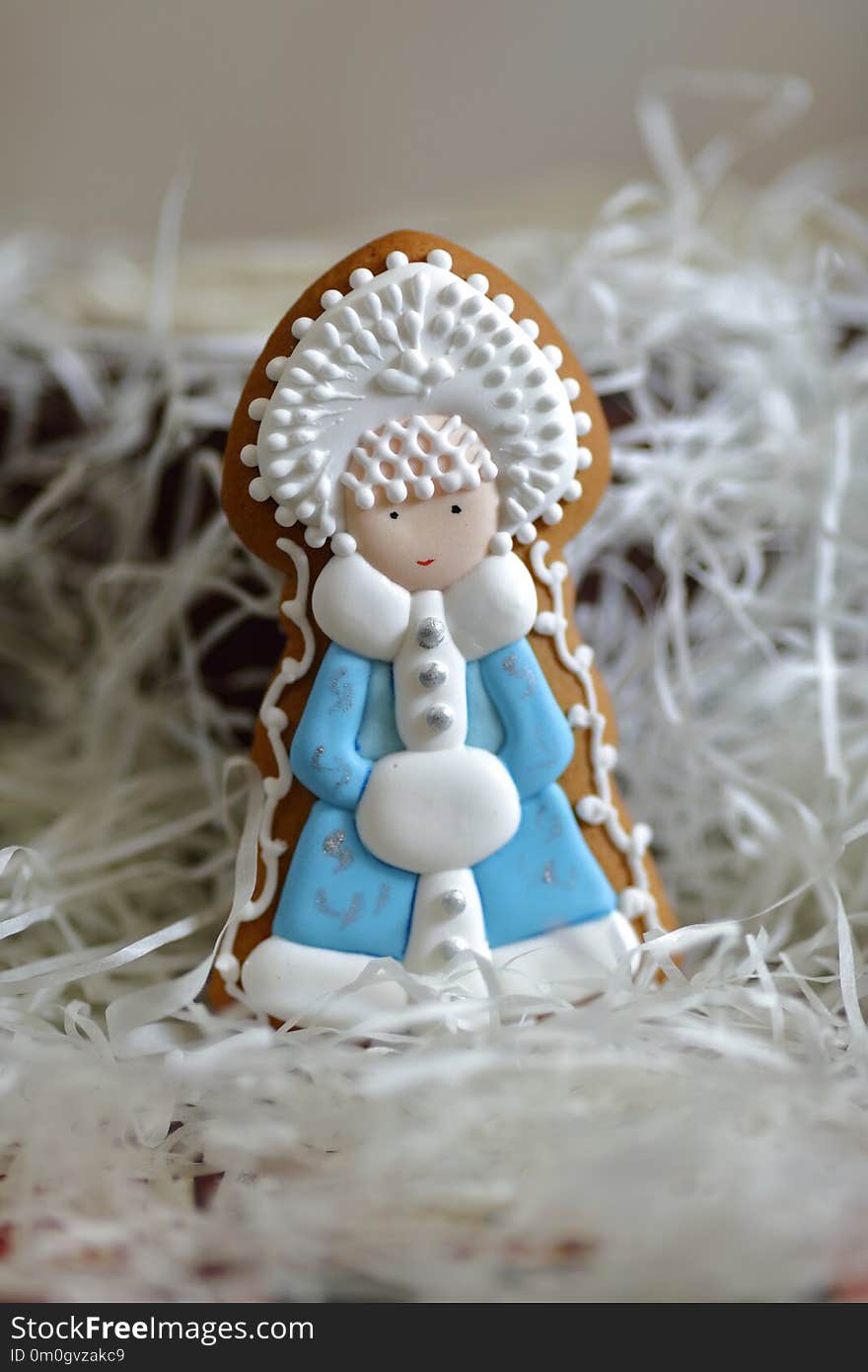 Christmas tree decorations - Santa Claus, Snow Maiden, Snowman, gingerbread. Object shooting.