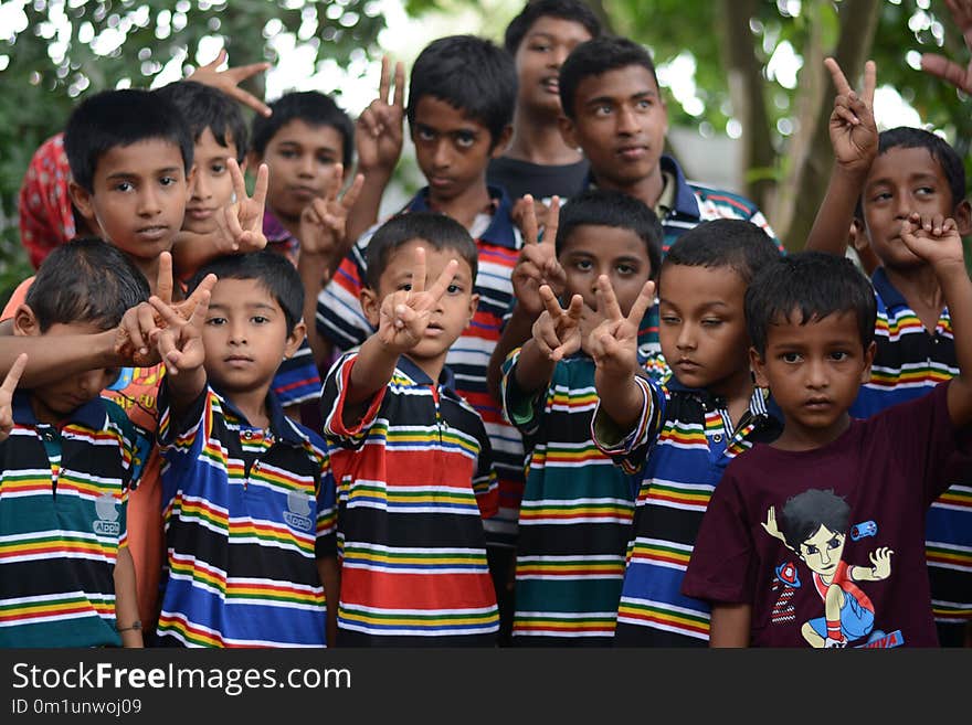 Child, Crowd, Boy, Fun