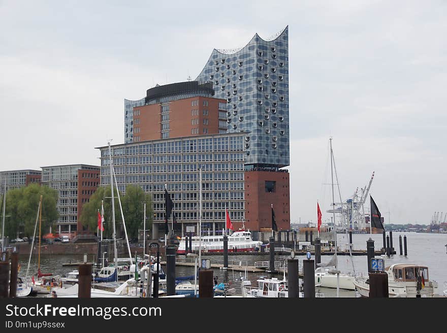 Building, Tower Block, Waterway, Skyscraper