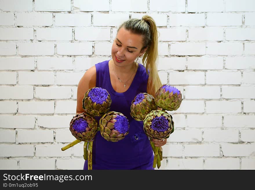 Purple, Shoulder, Flower, Fun