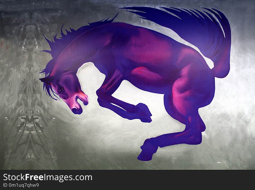 Purple, Horse, Horse Like Mammal, Fictional Character