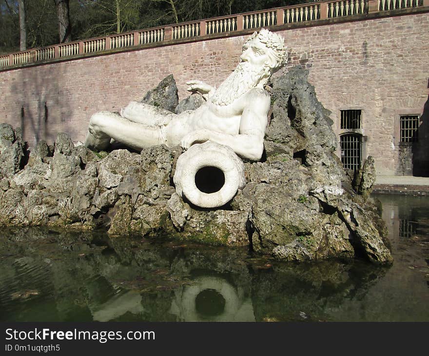 Water, Sculpture, Tree, Watercourse