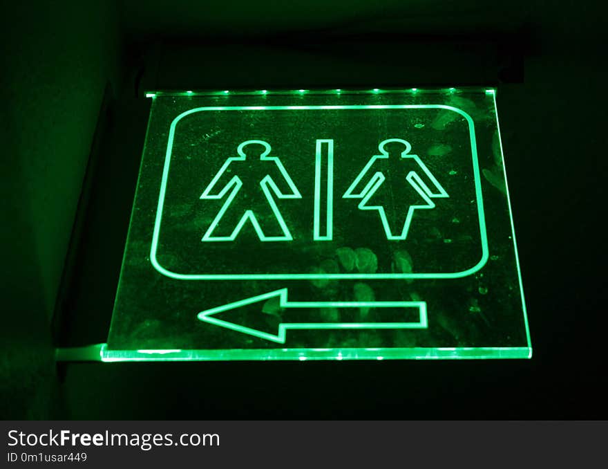 Green, Neon Sign, Neon, Signage