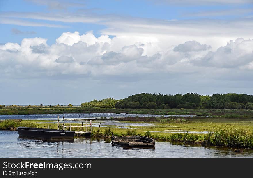 Waterway, Sky, Loch, Wetland