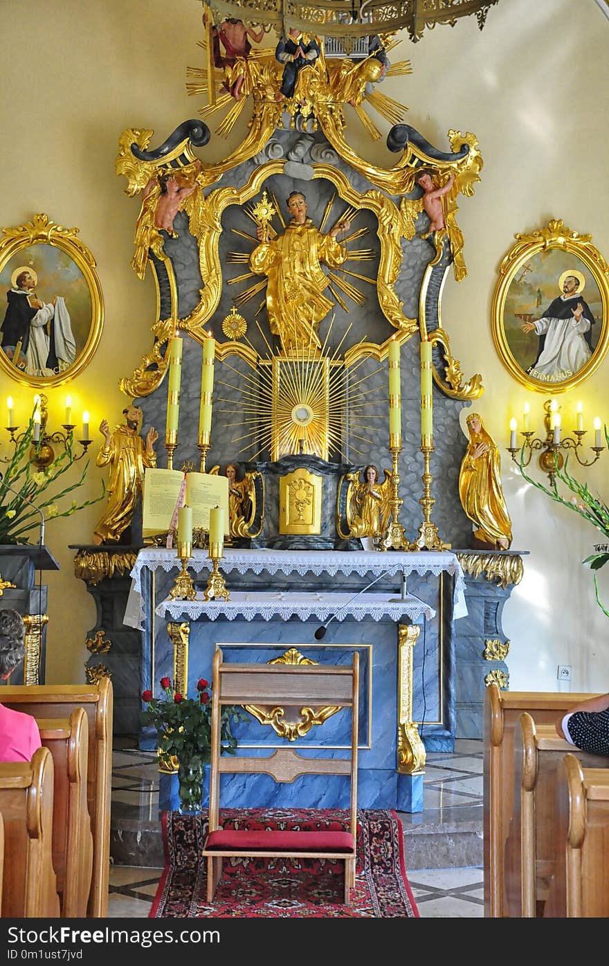 Altar, Furniture, Interior Design, Shrine