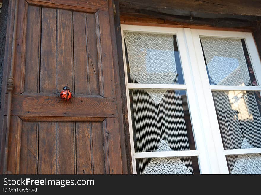 House, Window, Door, Wood