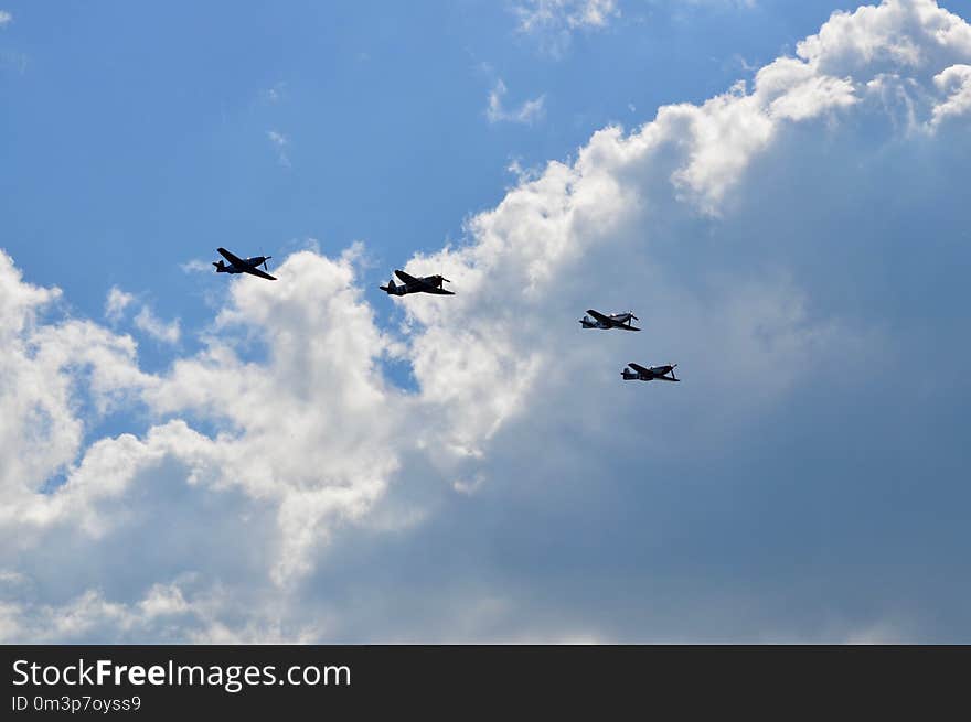 Sky, Cloud, Flight, Airplane