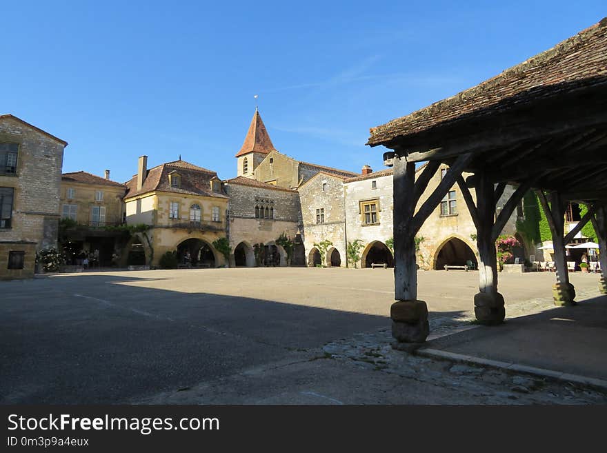 Town, Sky, City, Town Square