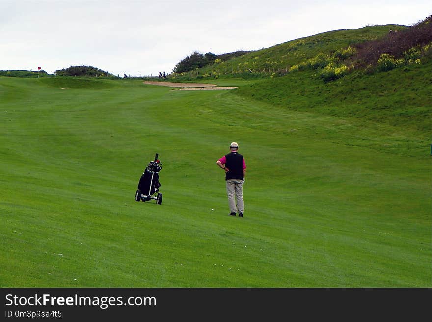 Grassland, Golf Course, Grass, Golfer