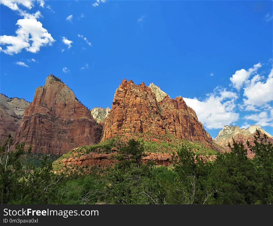 Sky, Mountain, Rock, Wilderness