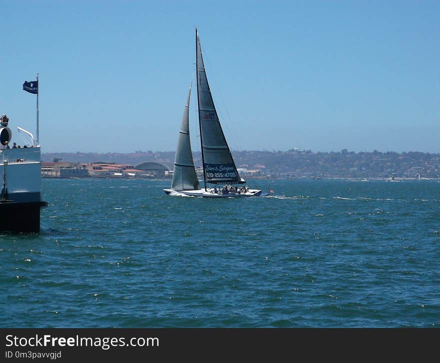 Waterway, Sail, Water Transportation, Sailboat