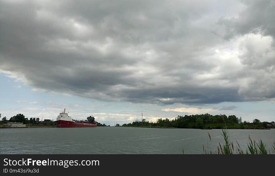 Waterway, Sky, Cloud, River