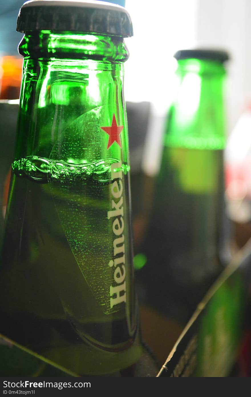 Bottle, Green, Glass Bottle, Water