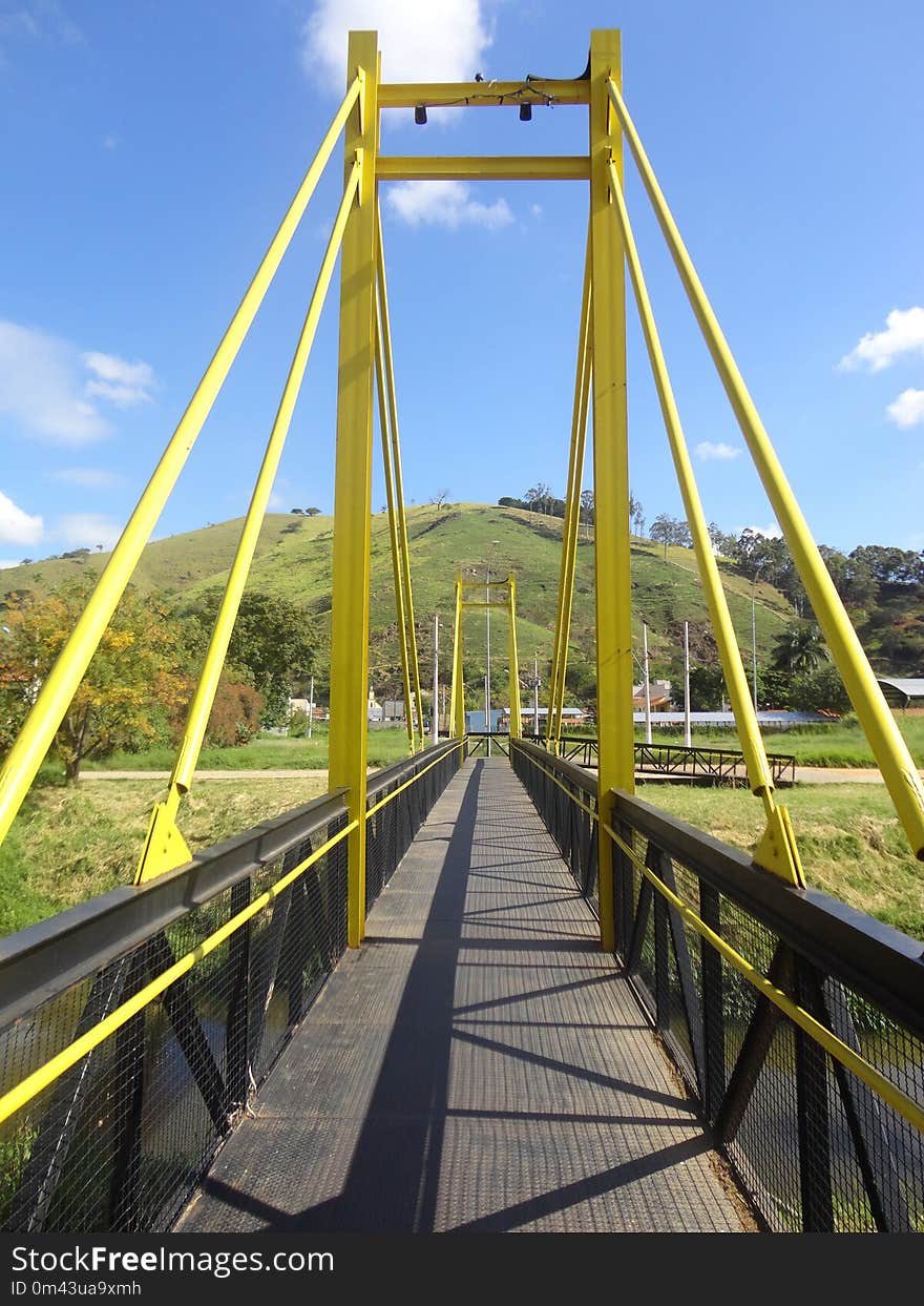 Bridge, Suspension Bridge, Sky, Fixed Link