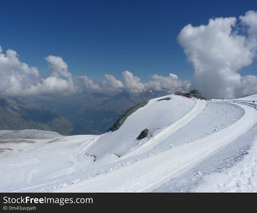 Piste, Sky, Mountain Range, Ridge