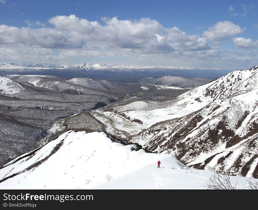 Mountainous Landforms, Snow, Ridge, Winter