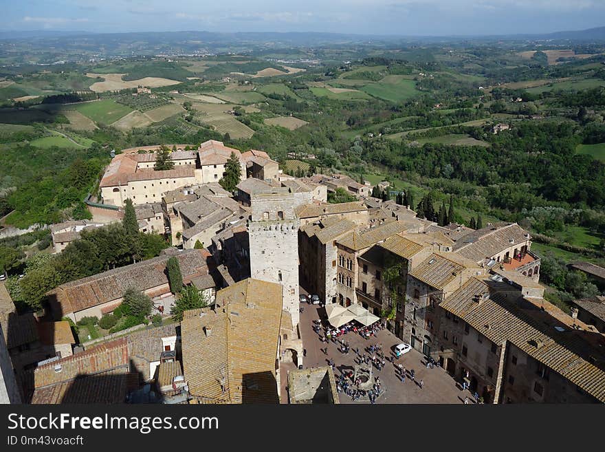 Historic Site, Aerial Photography, Village, Bird's Eye View