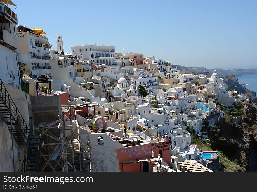 Town, Sea, City, Sky