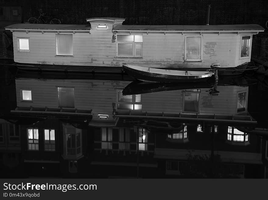 Black And White, Monochrome Photography, Architecture, House