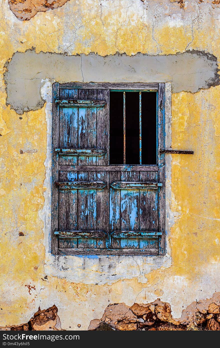 Yellow, Wall, Window, Facade