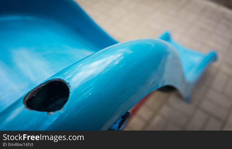 Plastic Slide For Children Isolated