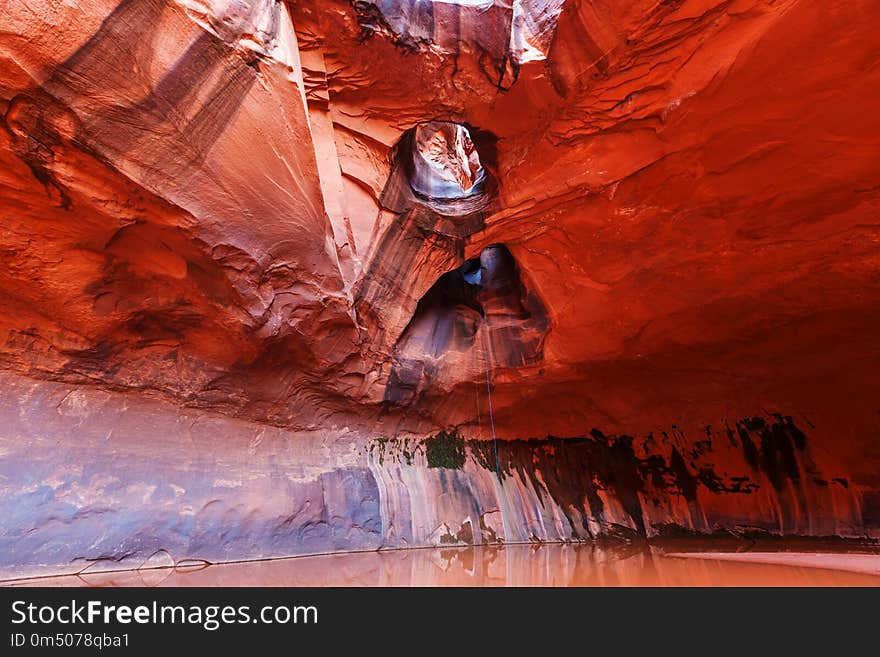 Golden Cathedral in Neon Canyon, Escalante National Park, Utah