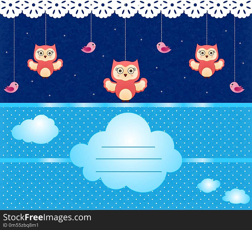 Birds background vector