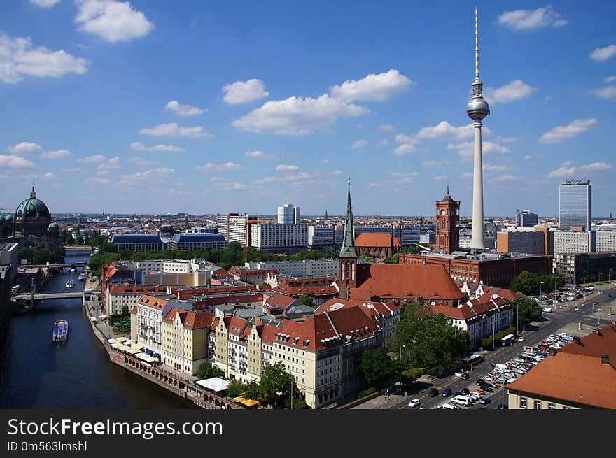 City, Metropolitan Area, Sky, Skyline