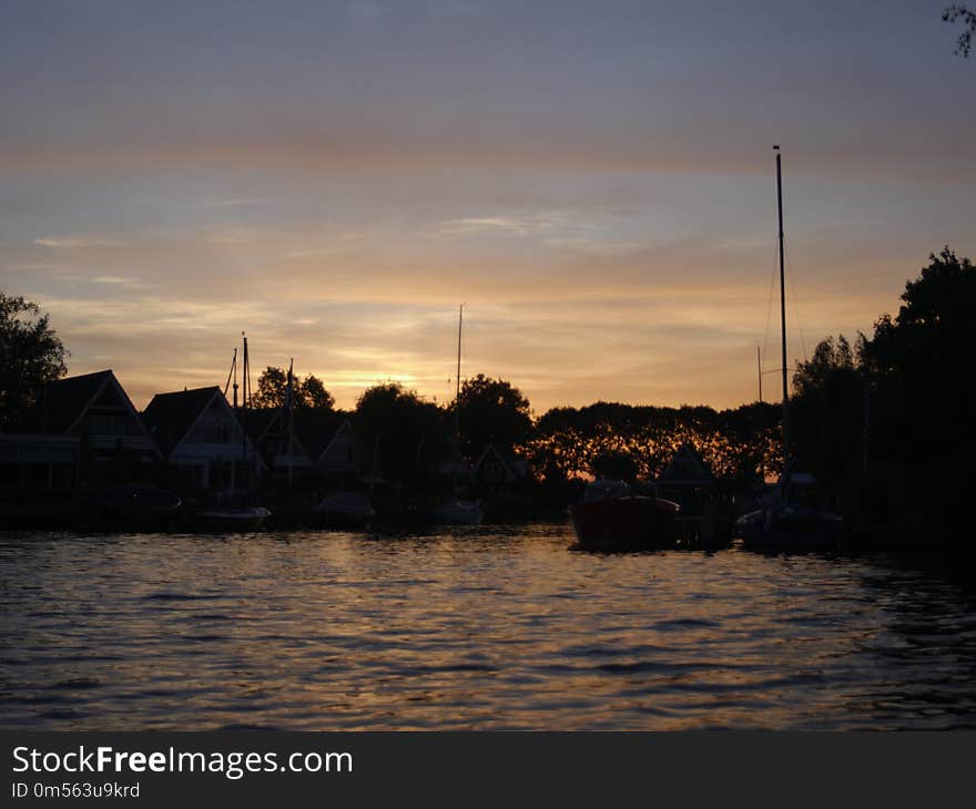 Waterway, Sky, River, Water