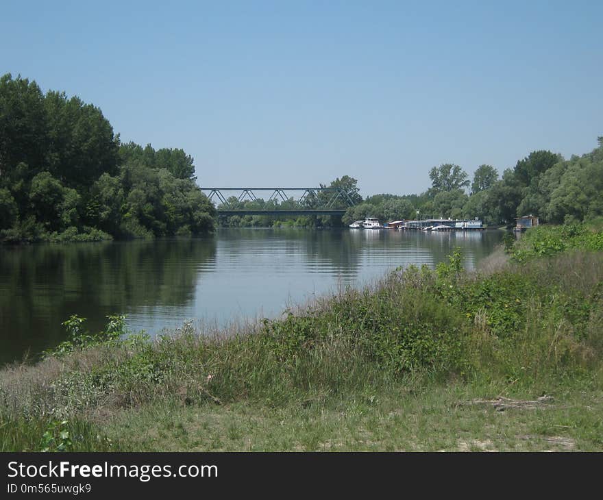 Waterway, River, Bridge, Bank