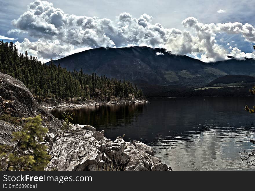 Reflection, Lake, Wilderness, Sky