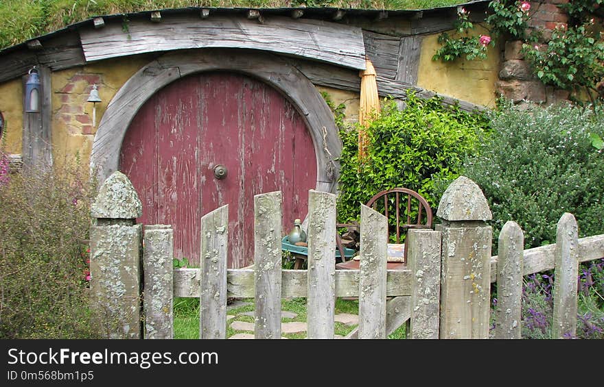 Arch, Tree, Gate, Grass