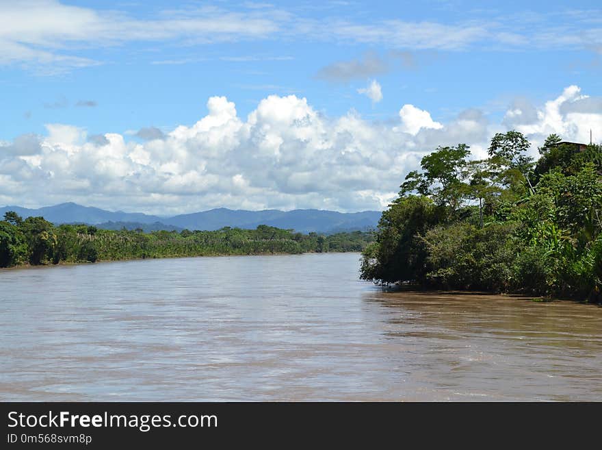 River, Waterway, Sky, Cloud