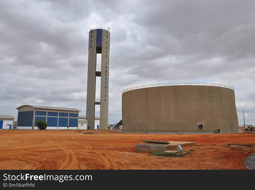 Water Tank, Sky, Silo, Industry