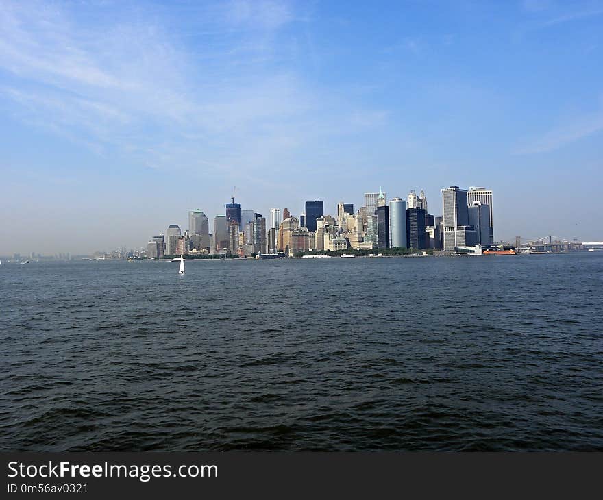 Skyline, City, Sea, Waterway