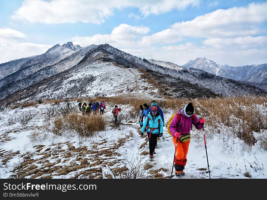 Mountainous Landforms, Ridge, Mountain, Winter